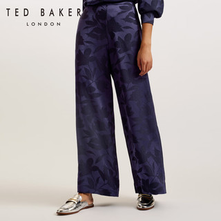 Ted Baker2024春夏女士印花宽松阔腿长裤休闲裤274711A 藏青色 3