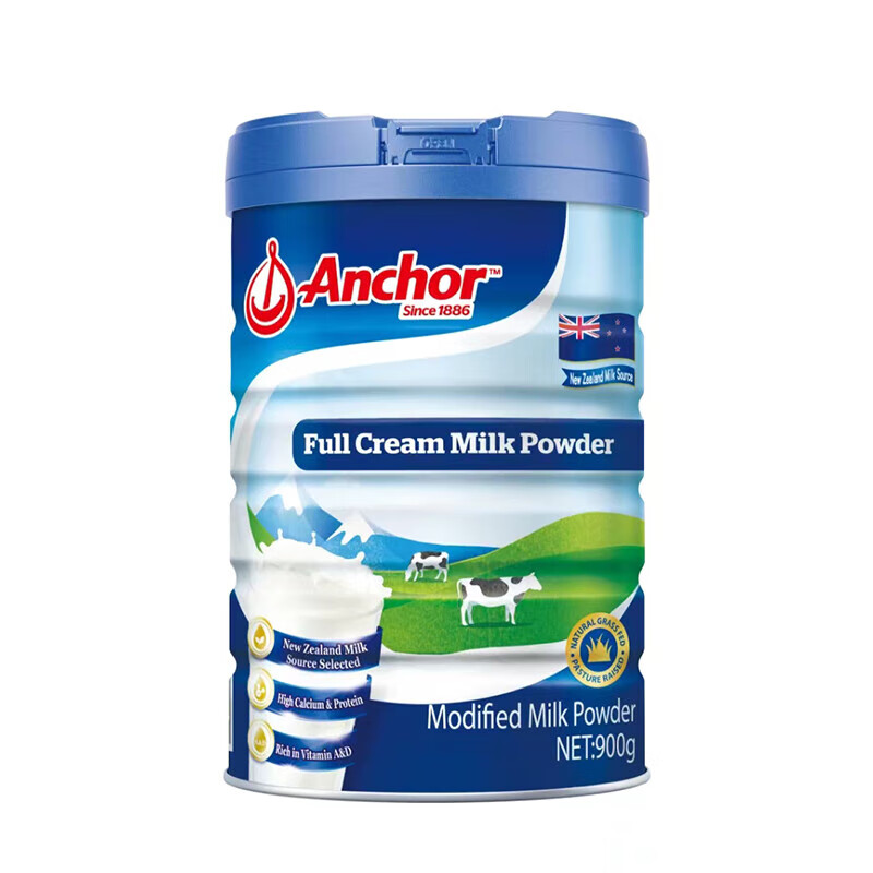 新西兰进口奶源全脂奶粉900g/罐