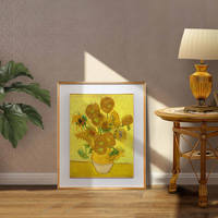 ARTGIFT 藝術家的禮物 文森特·梵高《向日葵》44x55cm 1889 布面油畫 啞黑色鋁合金框