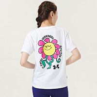 安德玛 官方奥莱UA FLOWER 女子透气半袖跑步健身训练运动短袖T恤