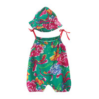 88VIP：Kmicashmre kmi婴幼儿衣服夏装套装吊带薄款连体衣男女宝宝国潮东北大花哈衣