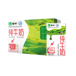 mengniu蒙牛纯牛奶250ml16盒新老包装随机发货儿童早餐奶官方