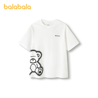 88VIP：巴拉巴拉 童装儿童短袖t恤男童女童亲子装24年新款大童纯棉打底衫
