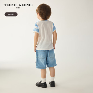 Teenie Weenie Kids小熊童装24夏季男宝宝航海风卡通可爱T恤 蓝色