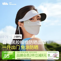 蕉下(beneunder)脸基尼女帽檐全脸防晒面罩防晒口罩防紫外线蓝烟灰AL33324
