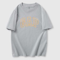 Gap 盖璞 男女童2024夏款纯棉字母logo短袖T恤宽松儿童装上衣564493