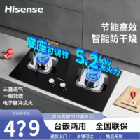 百亿补贴：Hisense 海信 燃气灶双灶家用一级能效单灶灶台嵌两用定时节能猛火灶液化气