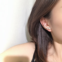 创意款925银针珍珠耳环女韩版耳夹式耳钉