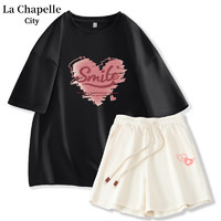 La Chapelle City 拉夏贝尔短袖套装女 两件套 全码通用