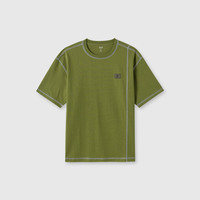 Gap 盖璞 男女款logo撞色车线短袖T恤 497895 绿色 M