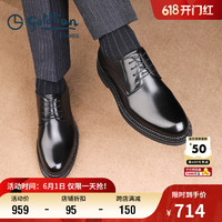 goldlion 金利来 男鞋商务正装鞋时尚皮鞋舒适耐磨德比鞋G521330064AAA黑色42