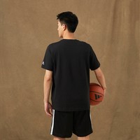 adidas 阿迪达斯 印花纯棉篮球运动圆领短袖T恤男装夏季adidas阿迪达斯官方HF8164
