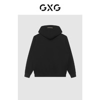 GXG 男装 自然纹理系列黑色迷彩连帽卫衣 22年冬季