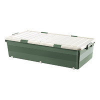 88VIP：XINGYOU 星优 箱子2个装床底收纳箱扁平带轮宿舍衣服储物整理箱床下收纳盒