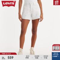 Levi's李维斯24夏季女士印花牛仔短裤A4614-0001 白色 30