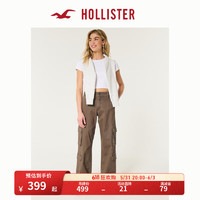 HOLLISTER24夏季美式4口袋高腰宽松休闲工装裤 女 KI356-4130 棕色 150/66A
