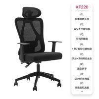 deliplus 得力普乐士 人体工学电脑椅 KF220黑色
