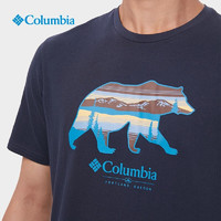 哥伦比亚 T恤男春夏户外重磅吸湿透气舒适休闲圆领速干短恤