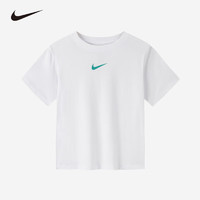 Jordan 耐克（NIKE）短袖T恤夏季男女生短T上衣 纯白色 100(3T)