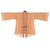 一城风絮风吟暮霭丨真丝纱质复古透气轻薄百搭日常中式开衫 赭黄色 L码