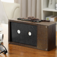 那澜多好 欧式简约创意客厅家用木质纸巾盒抽纸盒桌面遥控器收纳盒架