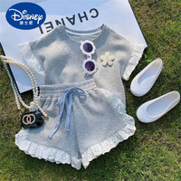 Disney 迪士尼 童装短袖短裤套装夏装儿童装衣服宝宝洋气运动服中小童孩子两件套