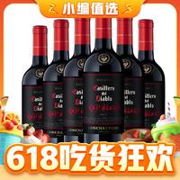 PLUS会员：红魔鬼 黑金珍藏 中央山谷干型红葡萄酒 750ml*6瓶 套装