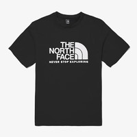 北面（The North Face）韩版经典LOGO短袖户外男女透气T恤休闲棉质圆领潮流半袖