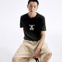 PEACEBIRD 太平鸟 男装2024夏季款小熊刺绣短袖男式T恤