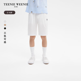 Teenie Weenie Kids小熊童装男童24年夏季款纯色时尚休闲宽松短裤 米色 130cm