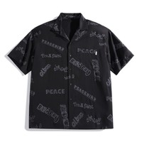 PEACEBIRD 太平鸟 男装2024夏季款莱赛尔外穿式印花男式衬衫