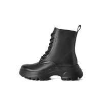 BeLLE 百丽 户外工装靴女冬季商场同款酷飒短靴A2Q1DDD3 黑色-单里 39