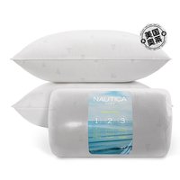NAUTICA 诺帝卡 Sleep Max 帆船印花标准/大号 2 件套枕头 - 沙滩亚麻 【