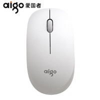 aigo 爱国者 M20无线鼠标台式电脑笔记本家用办公电竞 一体机无线鼠标USB 白色