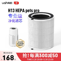 有哈 uah）宠物空气净化器吸猫毛浮毛专用净化滤芯H13 HEPA 不含净化器