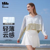 蕉下（beneunder）防晒衣女夏季防紫外线防晒服轻薄透气连帽外套 【撞色】霜绿灰-幽雾绿 L