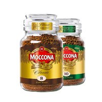 今日必买：Moccona 摩可纳 荷兰进口深度意式组合烘焙冻干速溶黑咖啡400g*2瓶