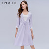 EMXEE 嫚熙 睡衣夏季薄款月子服产后家居睡裙女 鸢尾紫 L