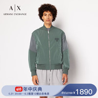 阿玛尼ARMANI EXCHANGE24春夏AX男装棒球领罗纹收边褶皱夹克