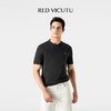 VICUTU 威可多 男士短袖T恤24年夏季舒适时尚休闲百搭圆领半袖VRW24264501 黑色 180/96A