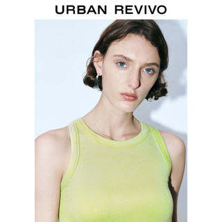 URBAN REVIVO 女士内搭打底修身显瘦舒适工字背心 UWJ440036 亮黄 S