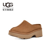 UGG 女士休闲纯色粗跟穆勒鞋 1152731