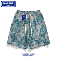 WASSUP PEGGY 美式复古短裤男夏季高级感痞帅五分裤宽松休闲沙滩裤