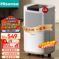 Hisense 海信 家用除湿机 干衣/抽湿机 卧室除湿器  12L/天 负离子净化（适用20-60㎡）