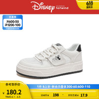 热风【米奇家族】迪士尼联名【迪士尼联名】小白鞋板鞋卡 68白黑 34