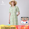 哈吉斯（HAZZYS）女装 2024夏季女士清新田园风印花连衣裙女AQWSC0BBC20 乳白色IV 155/80A 36