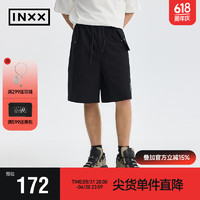 英克斯（inxx）APYD 潮流简约夏季短裤男女同款宽松休闲APE2240625 黑色 L