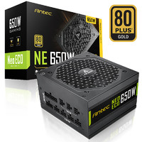 Antec 安钛克 NE650W电脑电源 金牌全模组/全日系电解电容/92%转换效率/ATX3.0/风扇