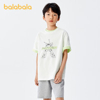 88VIP：巴拉巴拉 童装打底衫儿童短袖t恤男大童夏装纯棉印花亲子休闲上衣