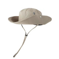 夏季女抽绳渔夫帽加大檐网眼防晒遮阳户外防风遮阳帽